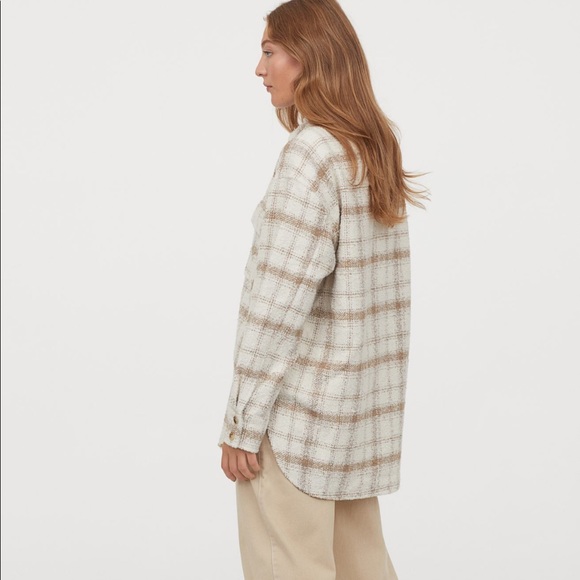 H&M Plaid Shirt Jacket Shacket - Picture 2 of 4
